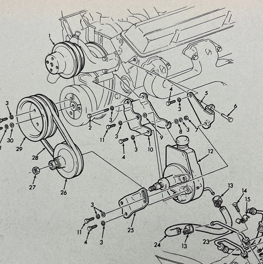 Bracket, Power Steering Pump Support Arm Small Block 73-78 (Non-AC)