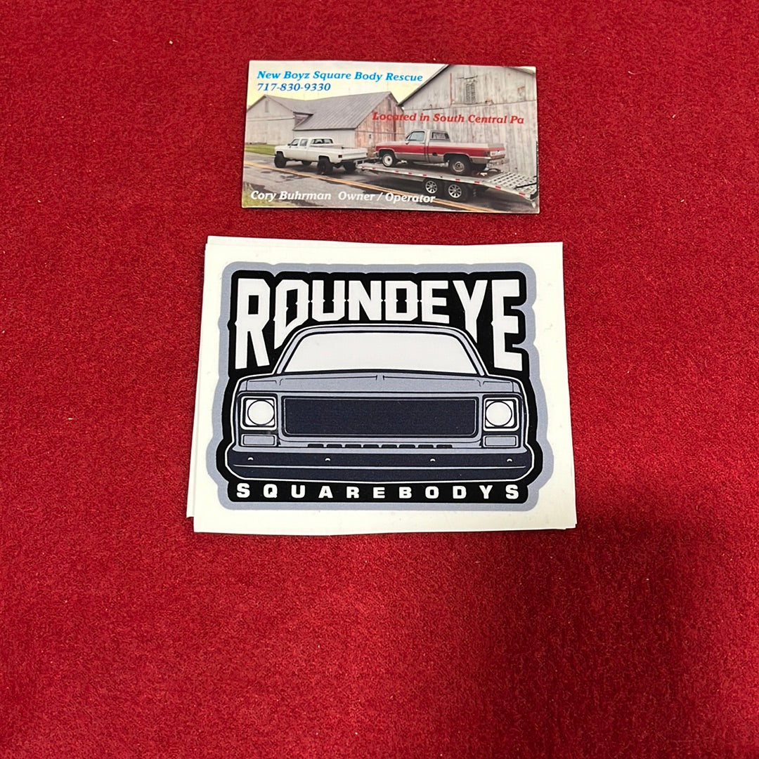 Roundeye Sticker Gray 3X4 Gloss Finish)