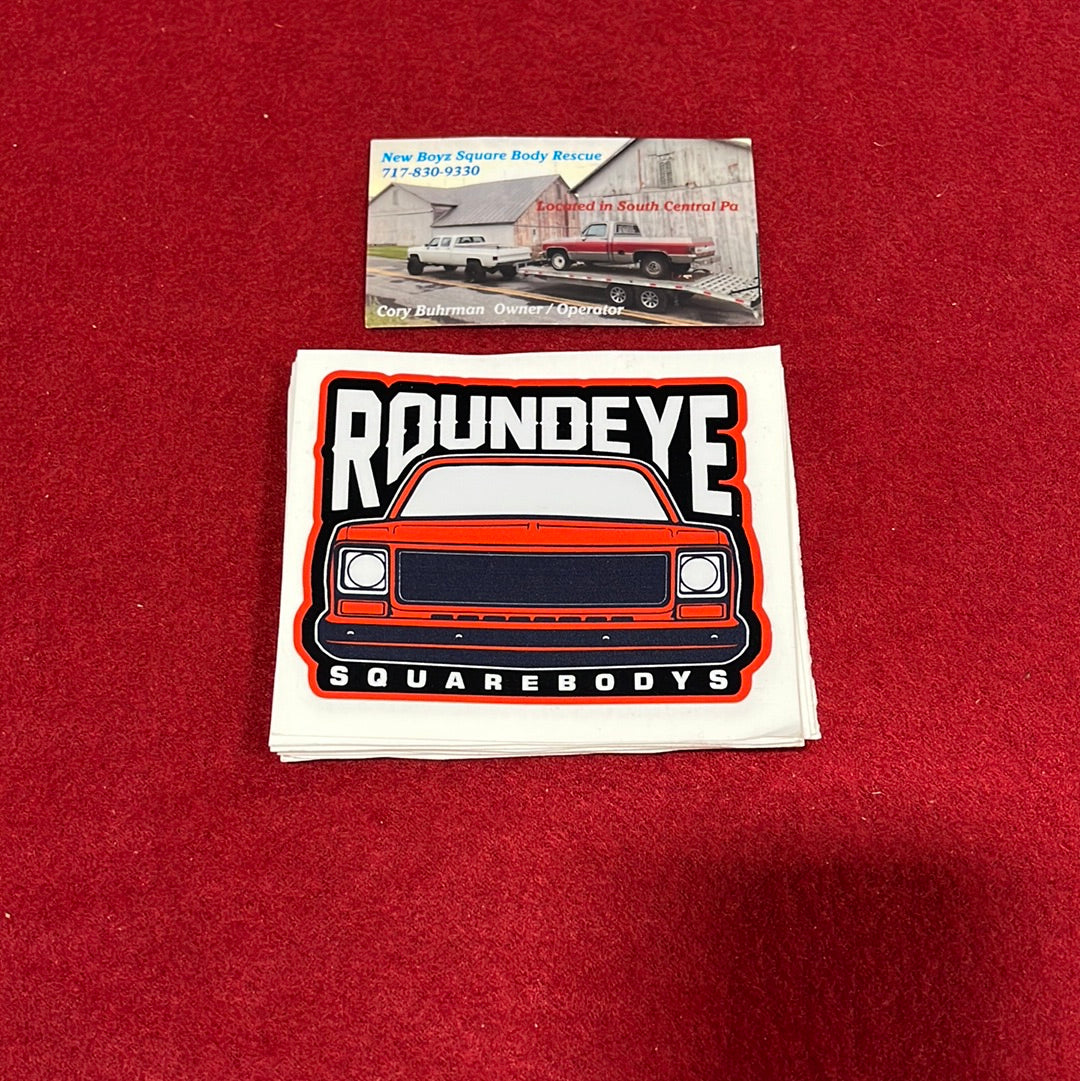 Roundeye Sticker Red 3X4 (Gloss Finish)