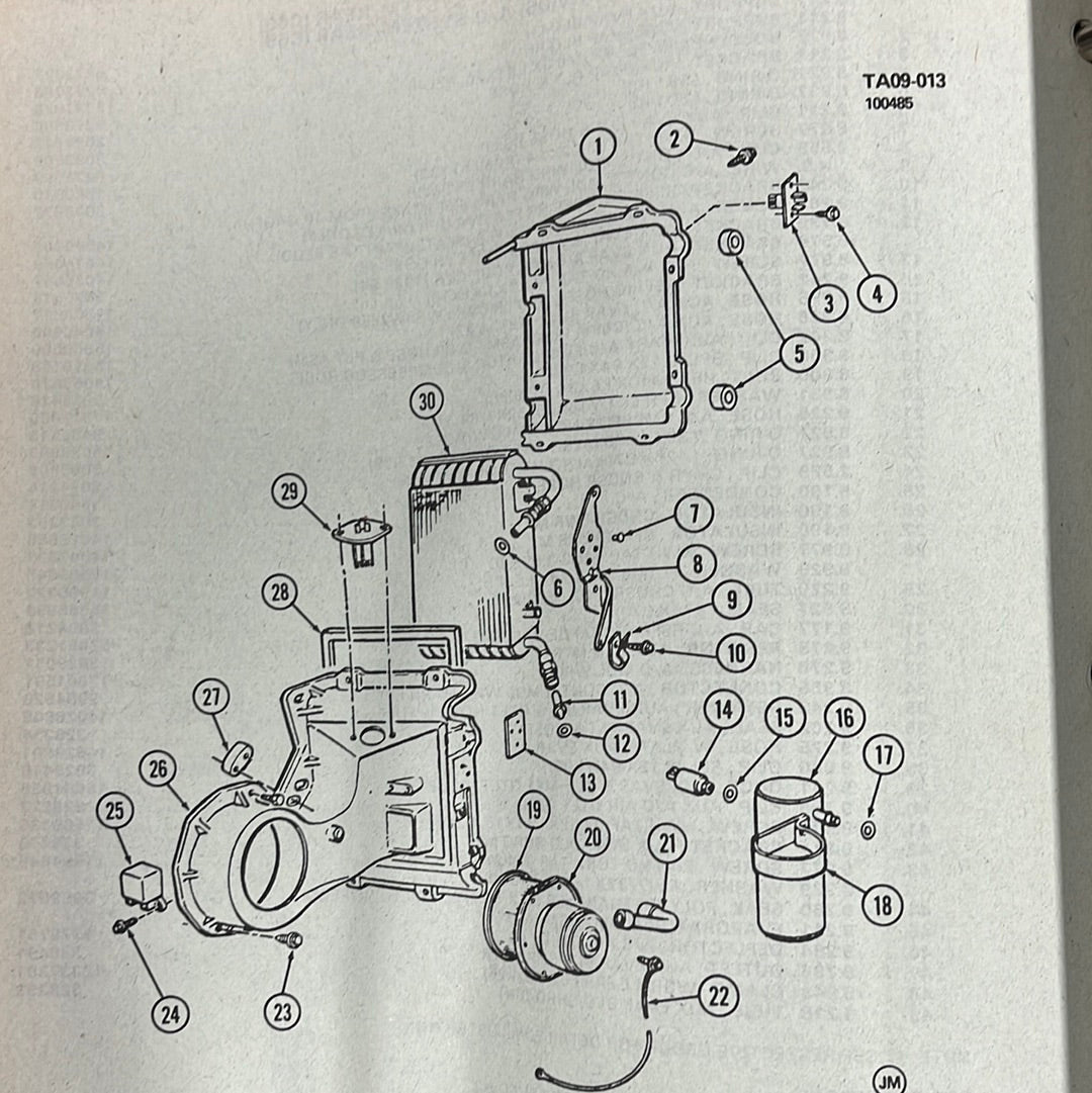 Housing, Air Conditioning / Heater (A/C) Housing Box (Engine Side Half) Part# 3058234