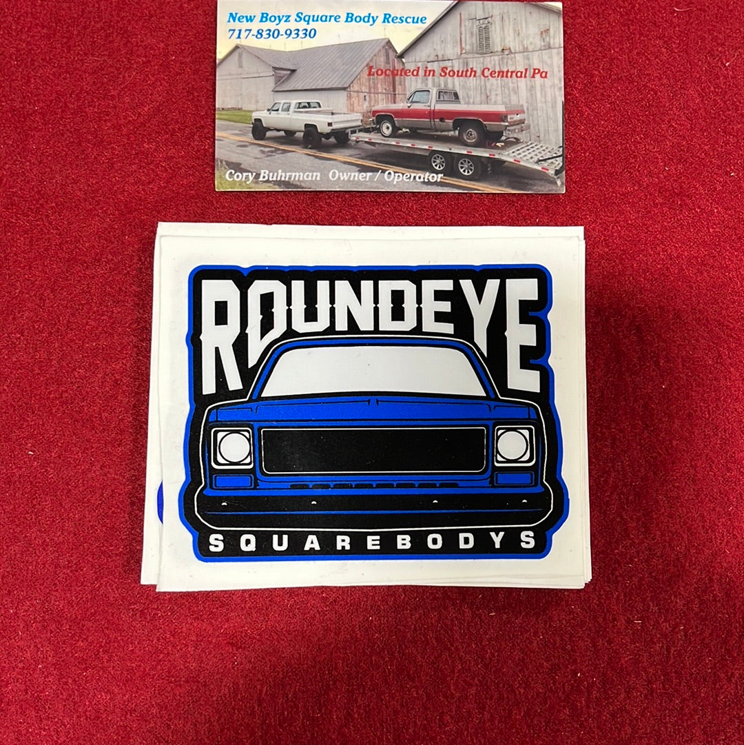 Roundeye Sticker Blue 3X4 (Gloss Finish)