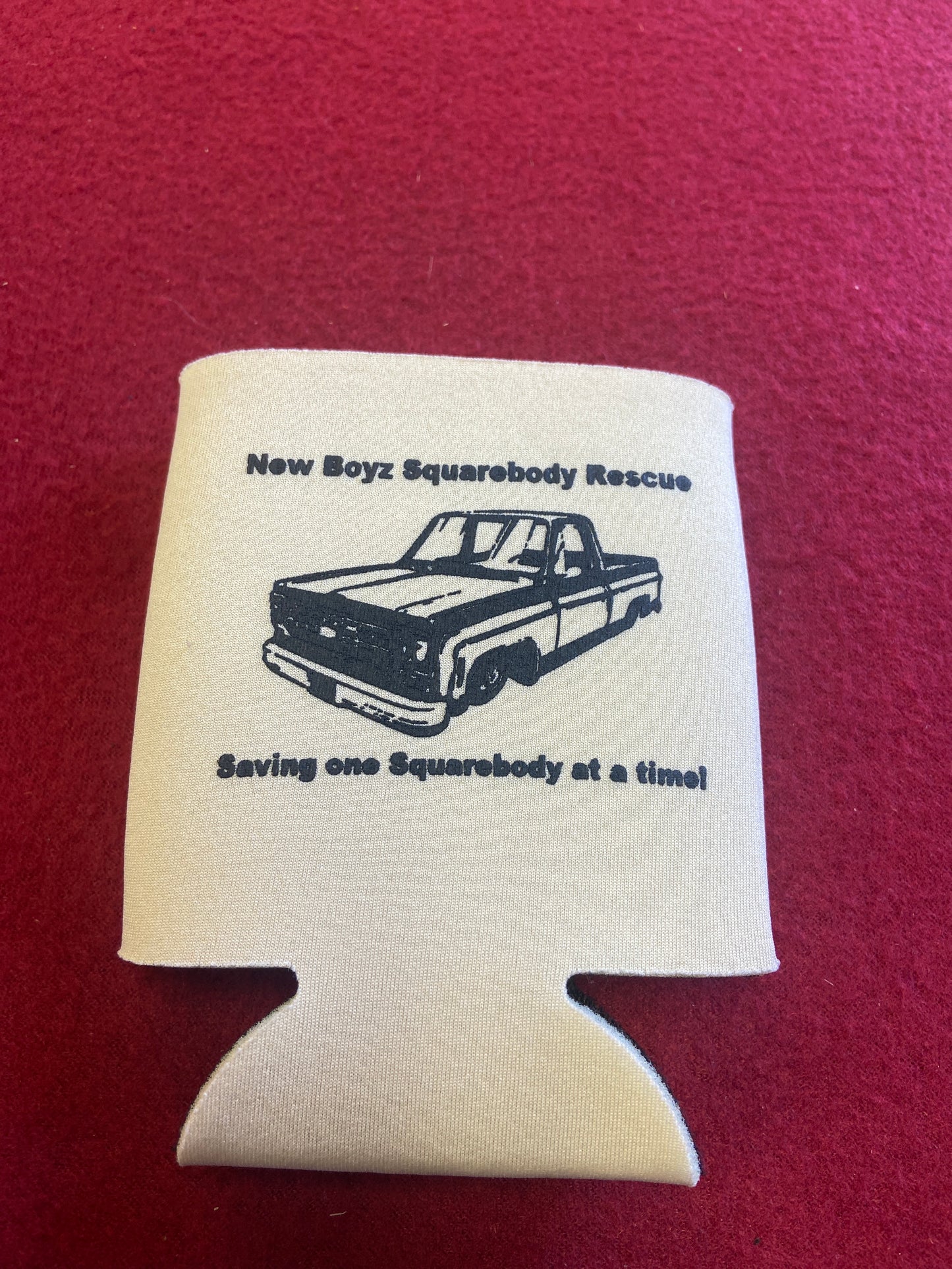 Koozie Tan with black Logo