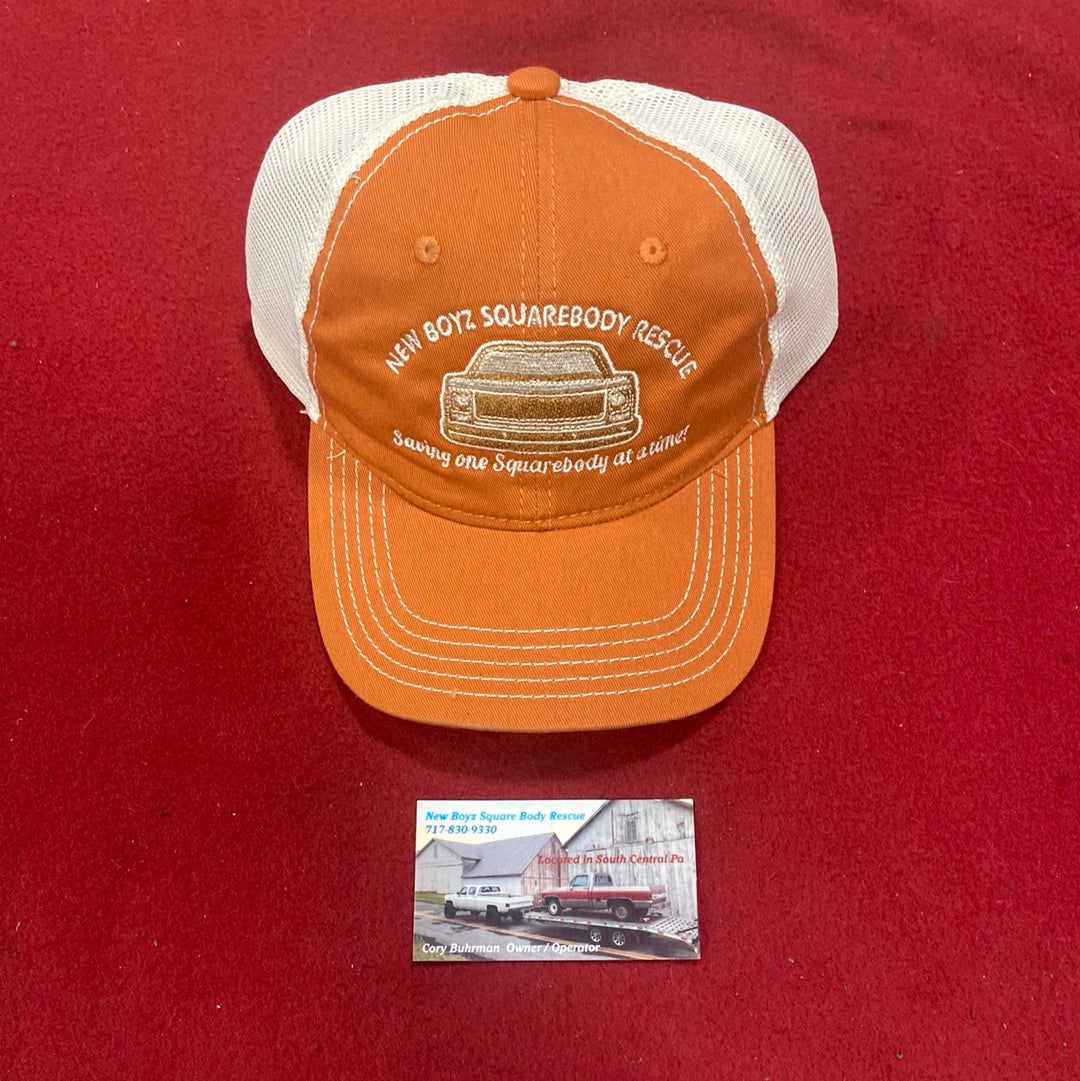 Orange & Cream Trucker Cap – New Boyz Squarebody Rescue
