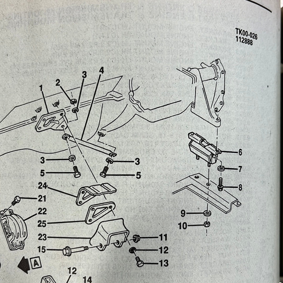 Supports, Transmission / Engine Mount Brace Set of Two (RH & LH) Part# 15529883 LH 15529884 RH