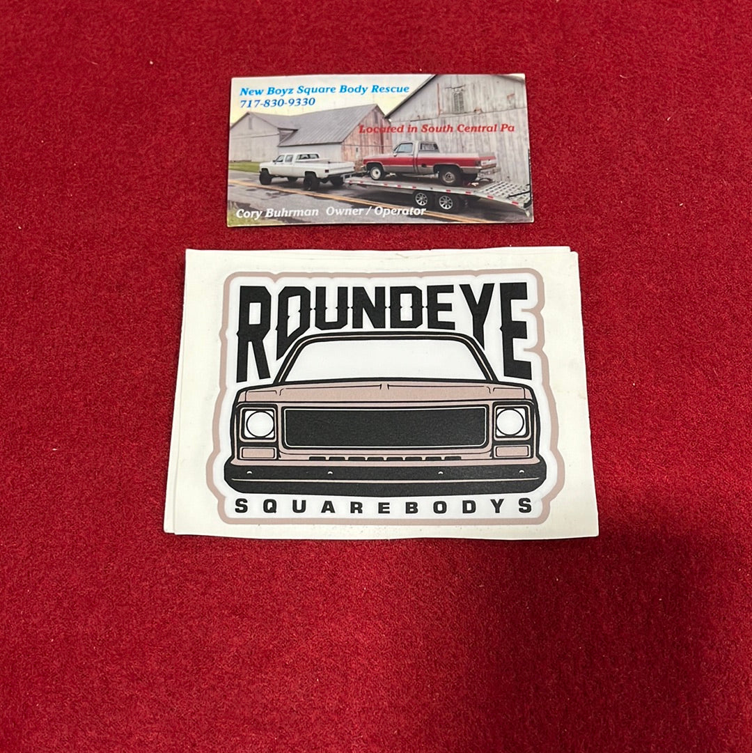 Roundeye Sticker Taupe / Khaki 3X4 (Matte Finish)
