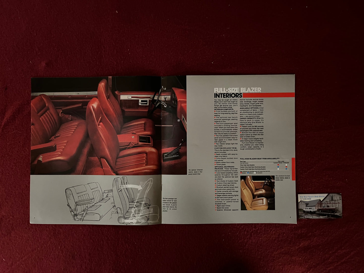 Brochure, 1987 Full Size Blazer Dealership Brochure