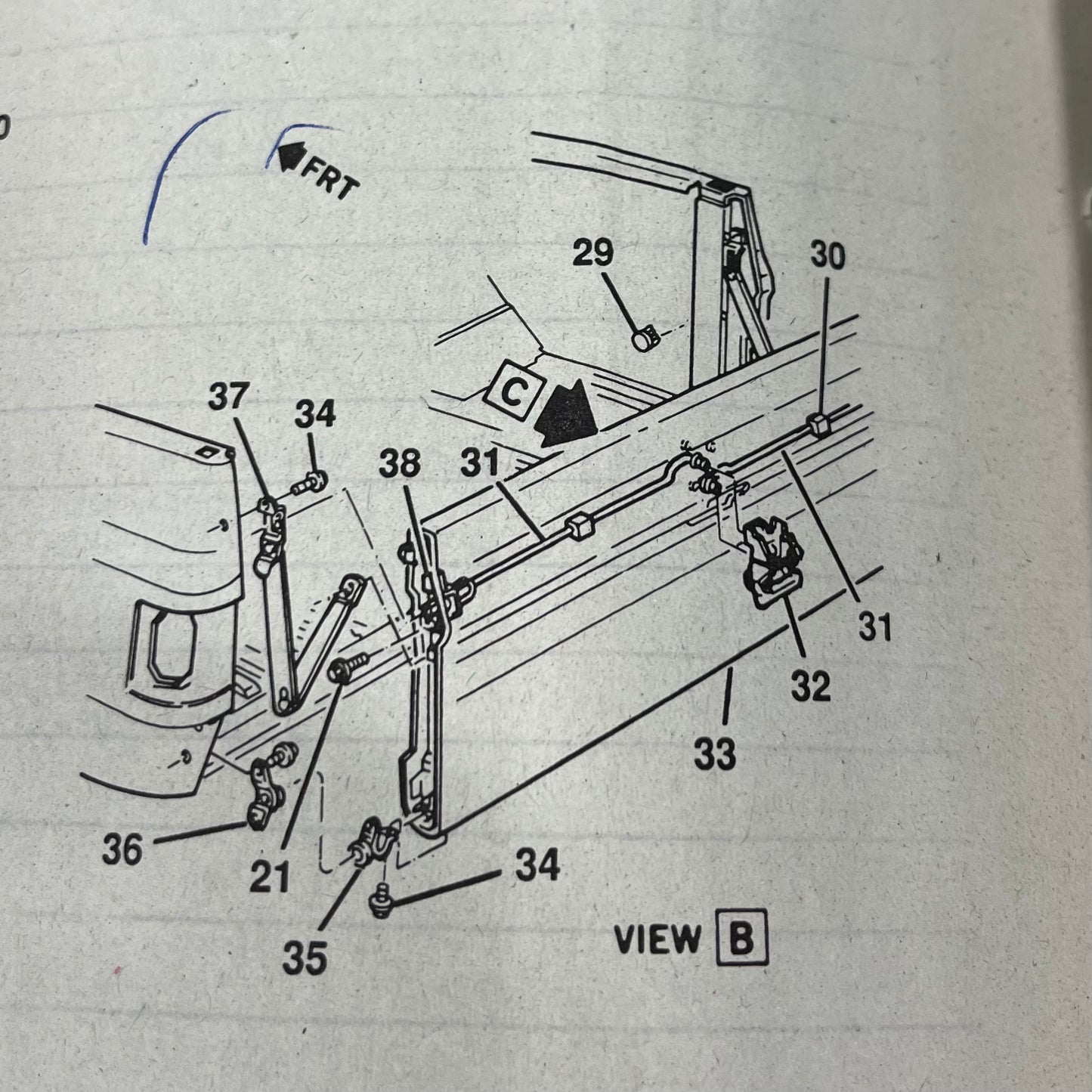 Hinge, Tailgate Bodyside Hinge Set 1981-1991 (End Gate / Trunnion)