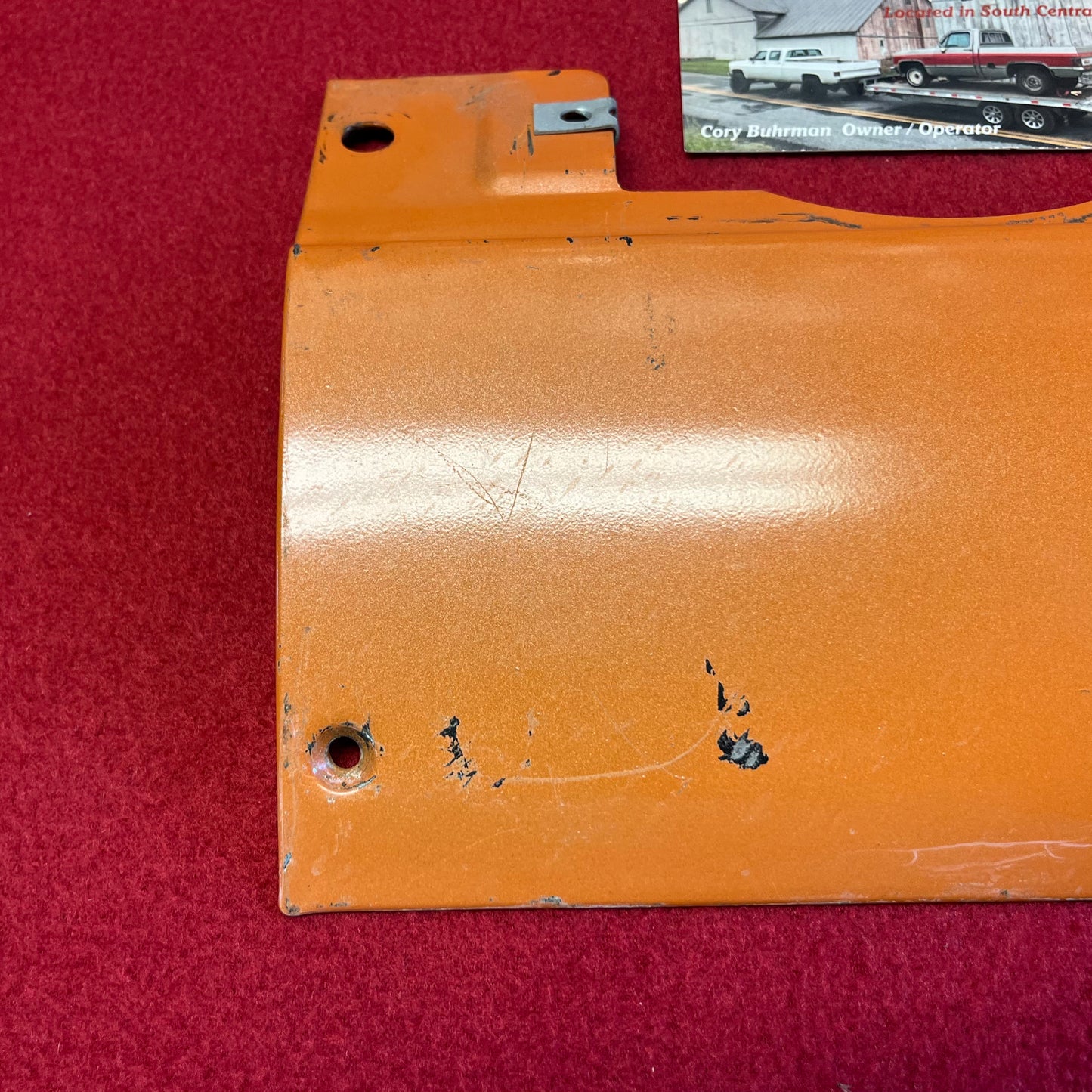 Closure, Steering Column Metal Closure Factory Color (Burnt Orange)