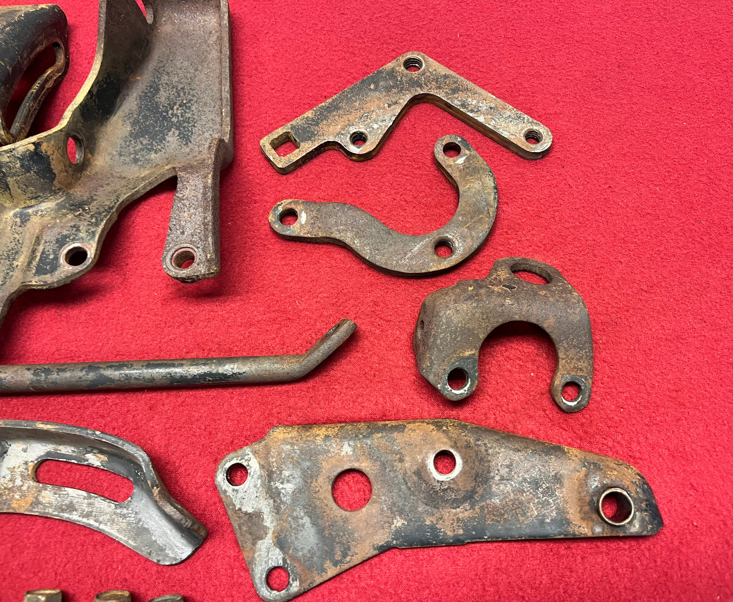 1: Air Conditioning (AC) Compressor Mount Bracket and Hardware Kit R-4 Pancake Style 1981 - 1984