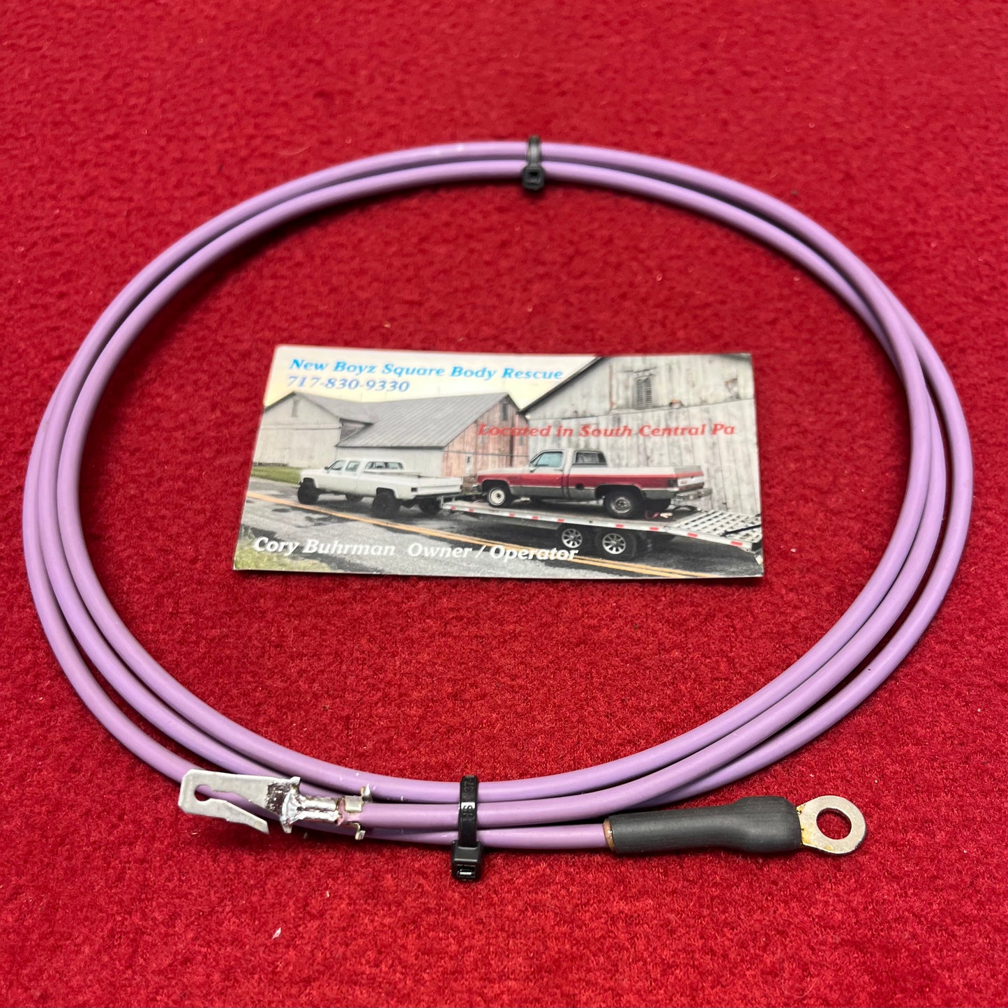 Lead M, Starter Solenoid Lead Violet Bulkhead - Starter Solenoid 60” (New Manufactured)