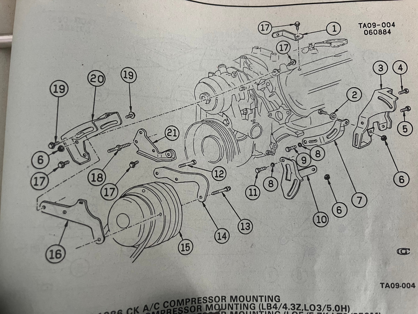 Bolt, Air Condition Compressor Rear Adjustment Bolt Part# 14081239 (AC) (M12 X 1.75 Head)