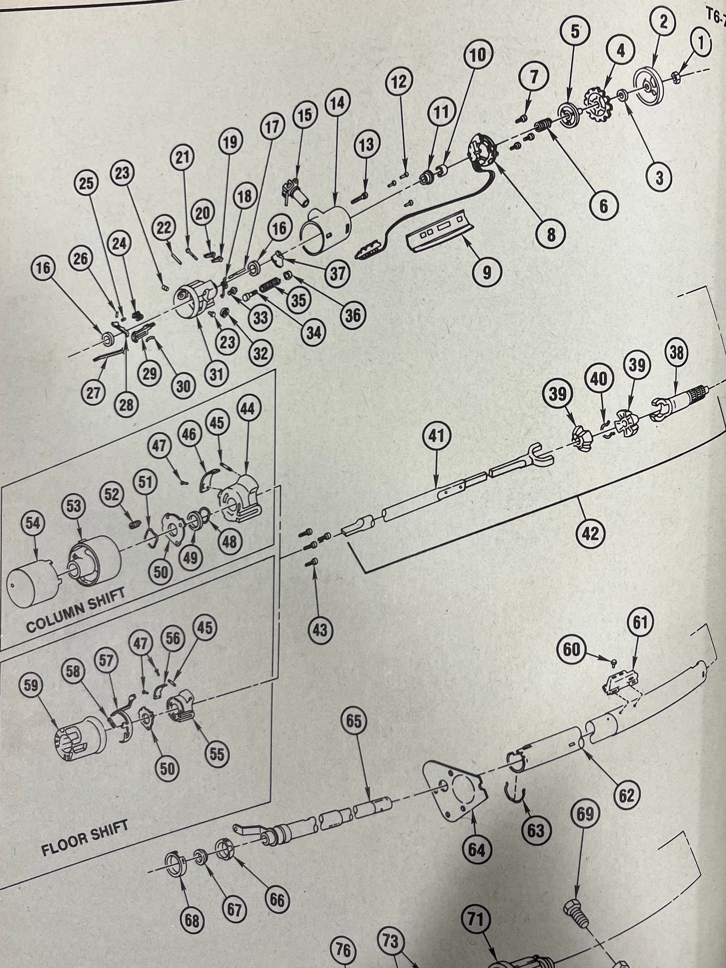 Seat, Upper Bearing Inner Race Seat Tilt Columns