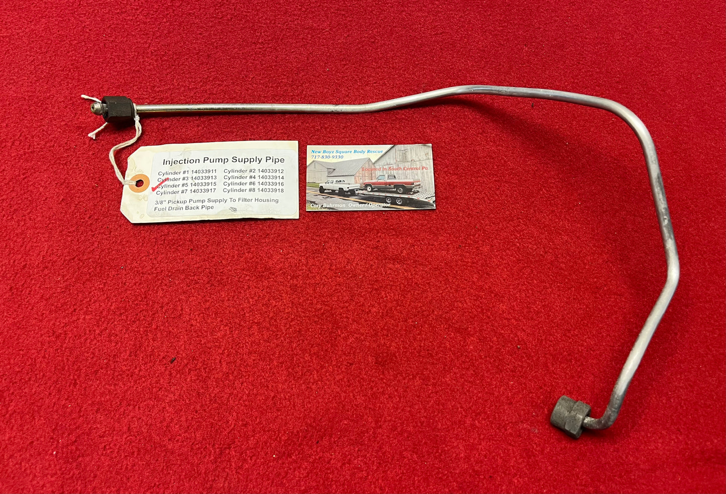 Pipe, Fuel Injection Pump Pipe 6.2 Cylinder #5 Part# 14033915