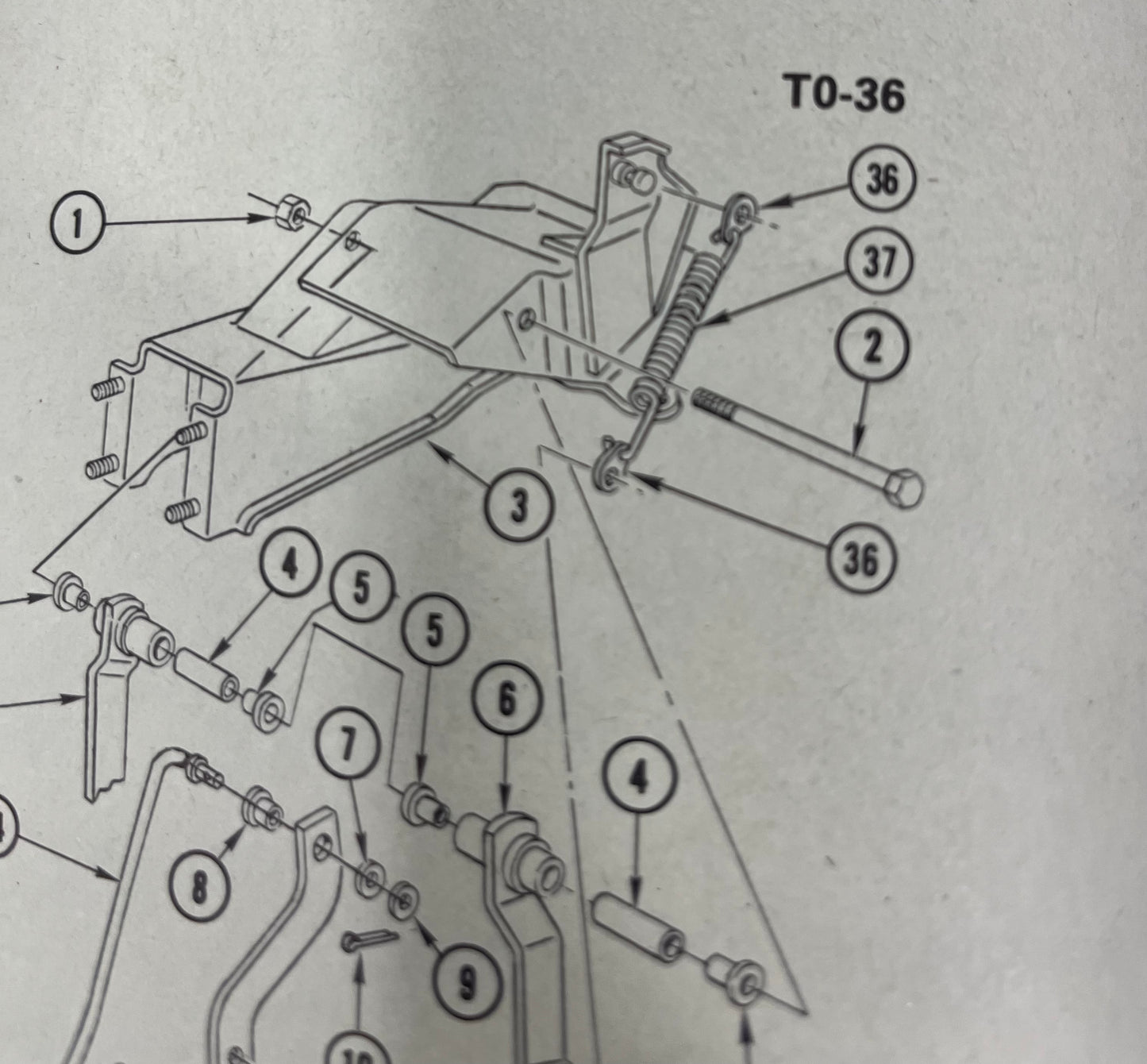 Plate, Clutch Pedal Over Center Pull Back Spring Plate Part# 14004863
