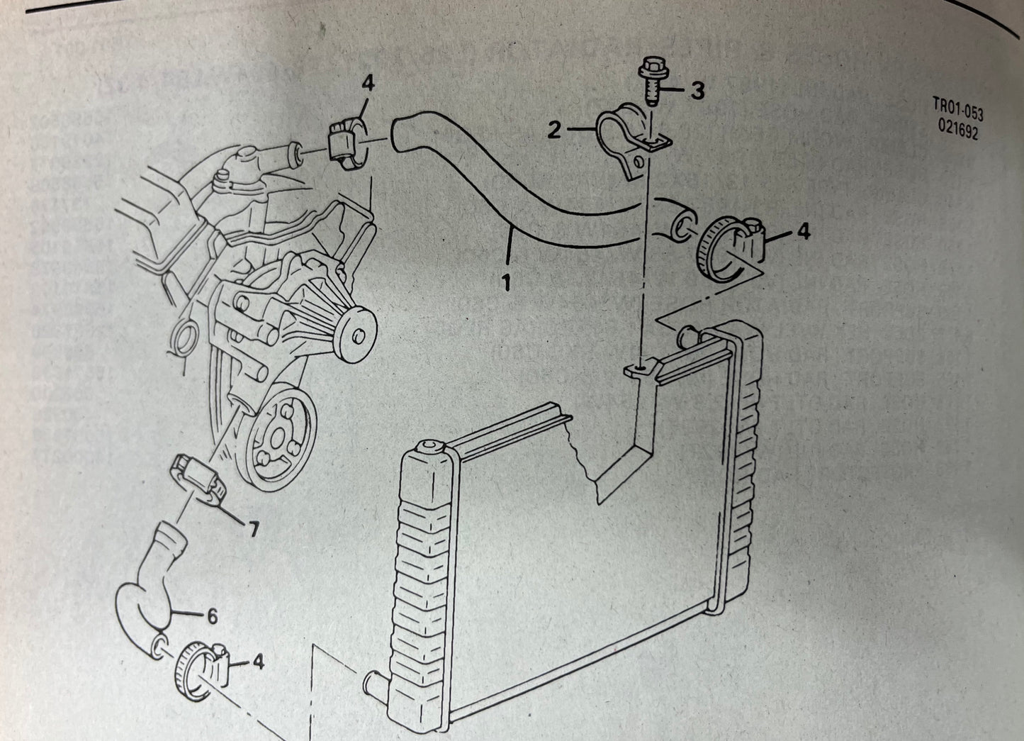 Support, Upper Radiator Hose Support 1981 -1991 Part# 398890