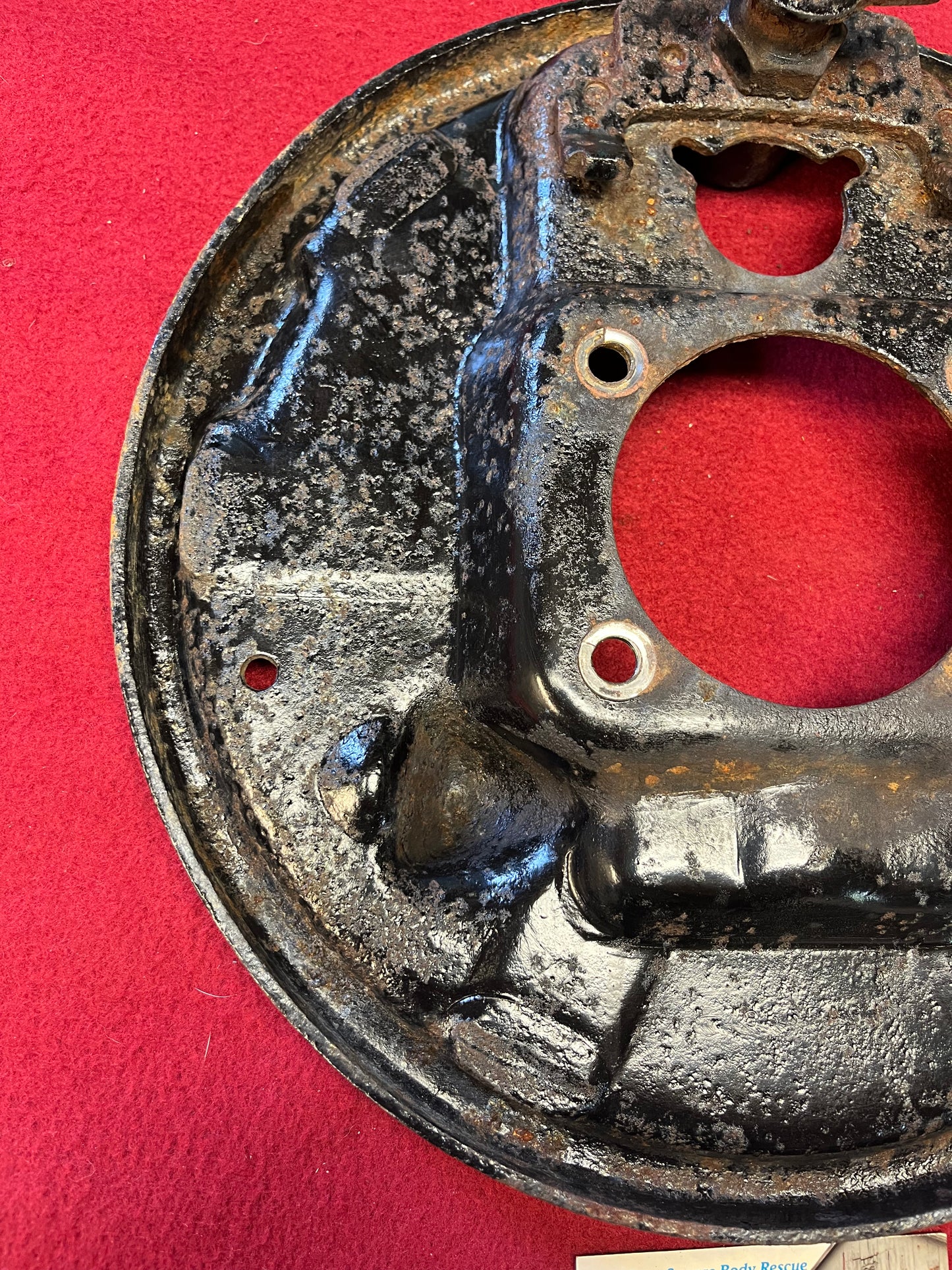 Plate, Right Rear Brake Flange Plate (Backing Plate) Corporate 10 Bolt 8.5 Ring Gear Part#14055280