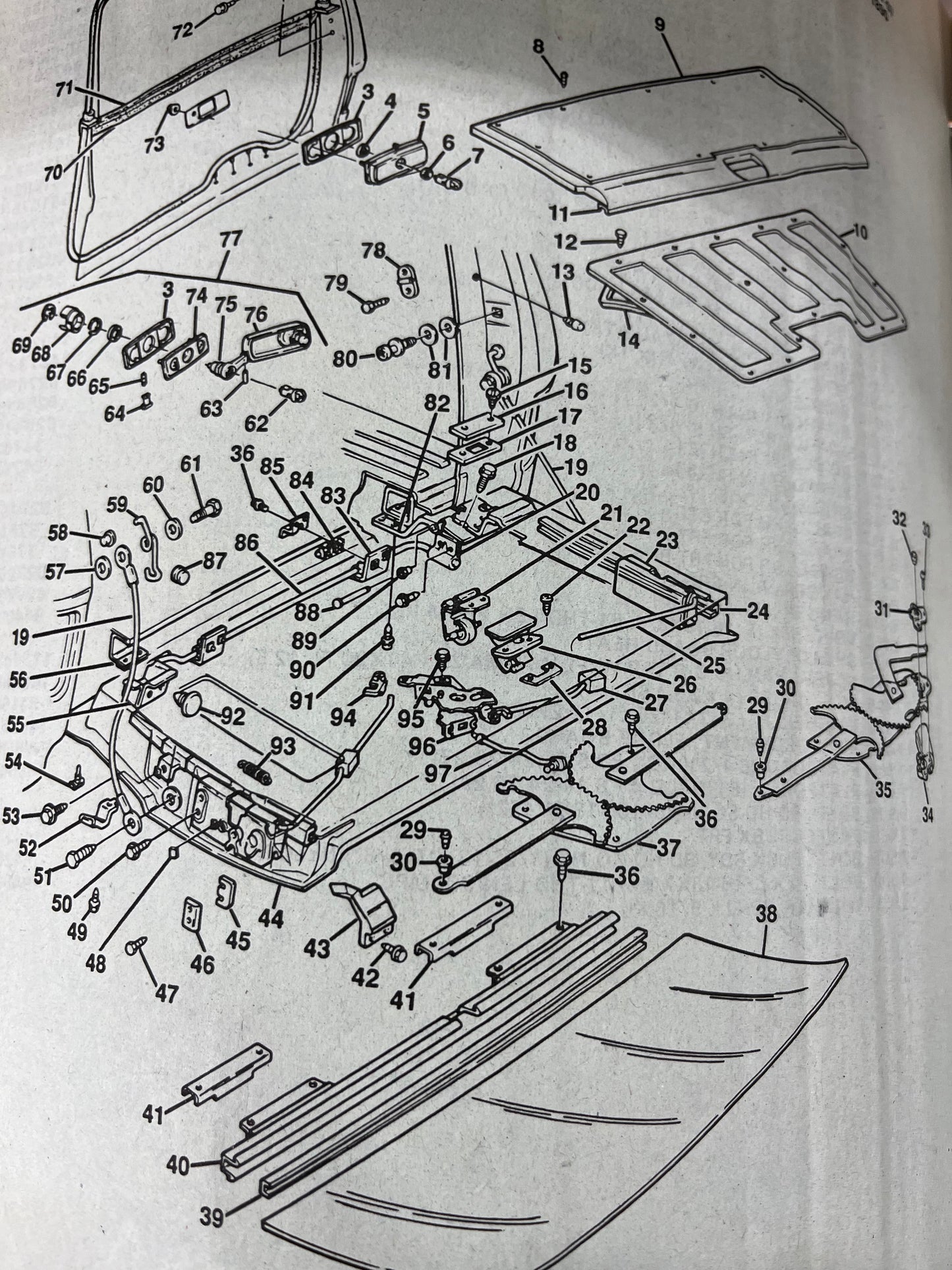 Channel, LH Window Glass Channel (Tailgate) Part# 14051899