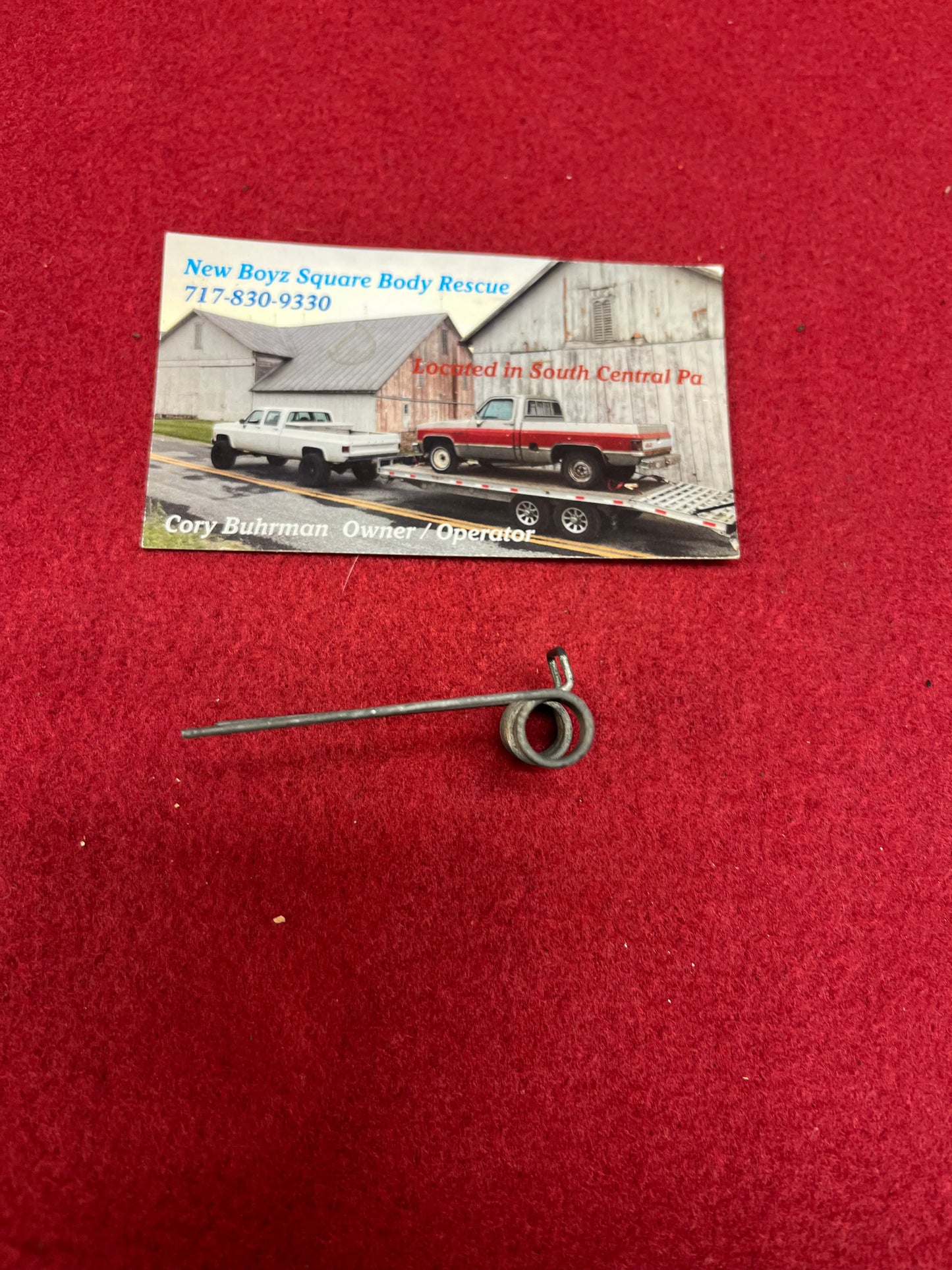 Spring, Outside Release Lever Spring Part# 327065 (Outside Door Handle)
