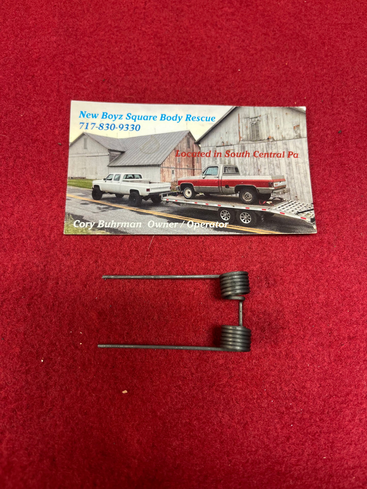Spring, Outside Release Lever Spring Part# 327065 (Outside Door Handle)