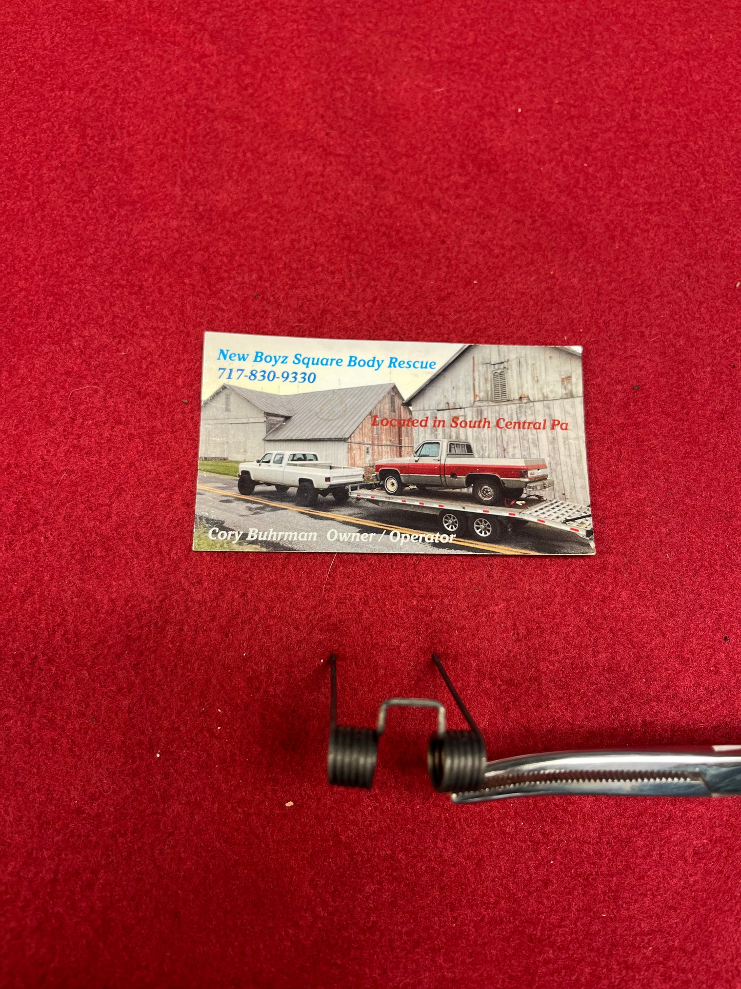 Spring, Outside Release Lever Spring Part# 327065 (Outside Door Handle)