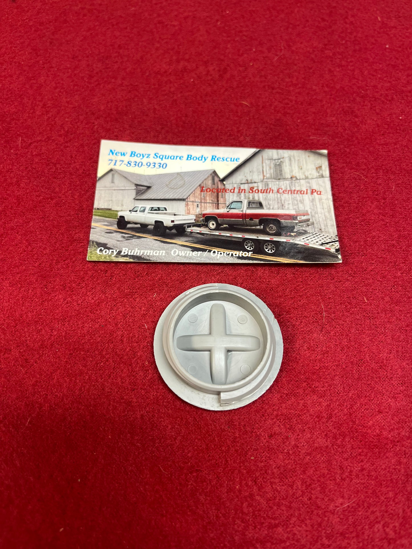 Plug, Light Gray Seat Belt Bolt Access Hole Plug (Cap) Part# 1731168