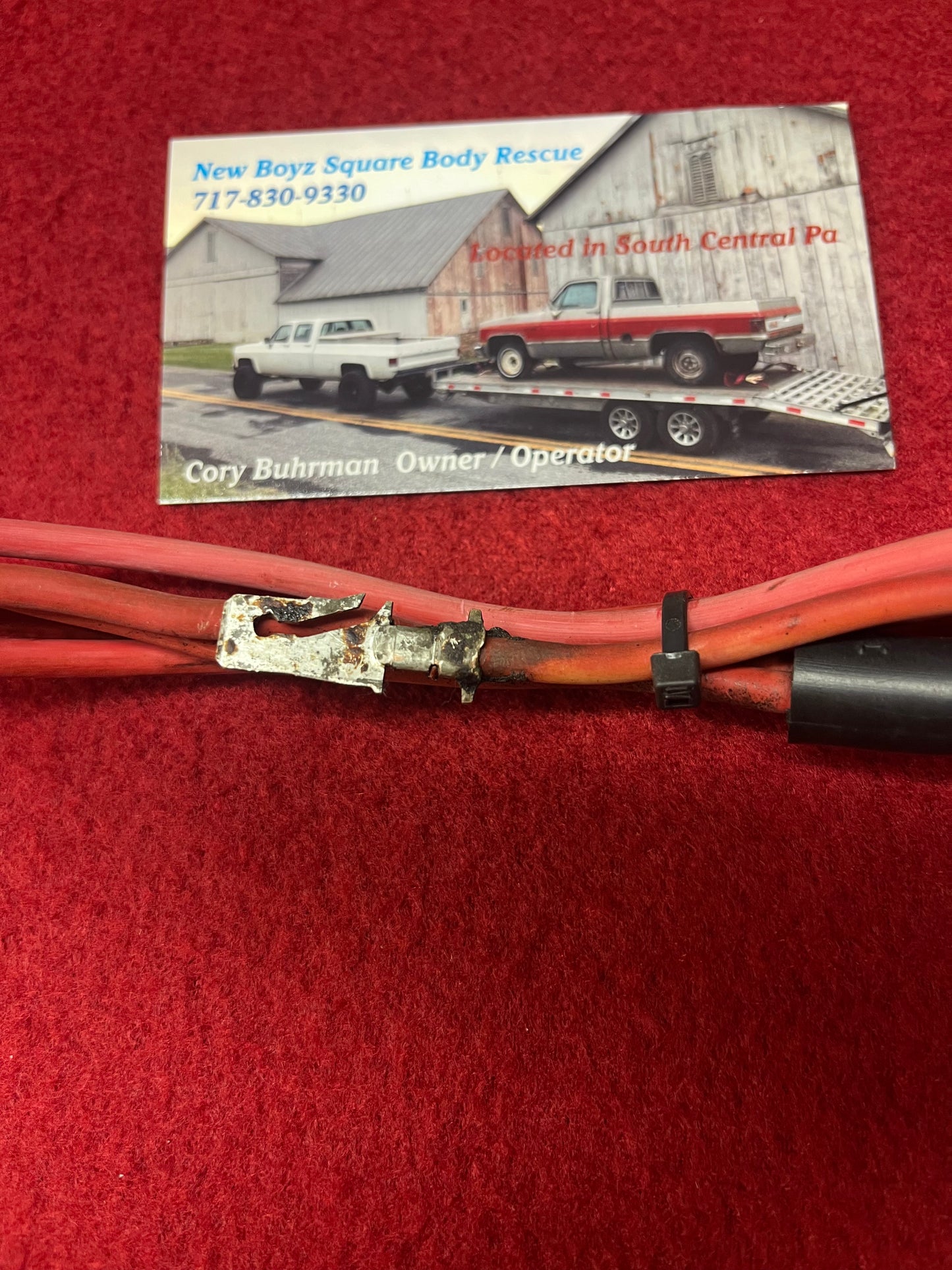 Lead U, Charging System Harness Lead Alternator Stud- Bulkhead - Junction Block Lead (Dual Pin Fusible Link) (Dual Wire) (USED)