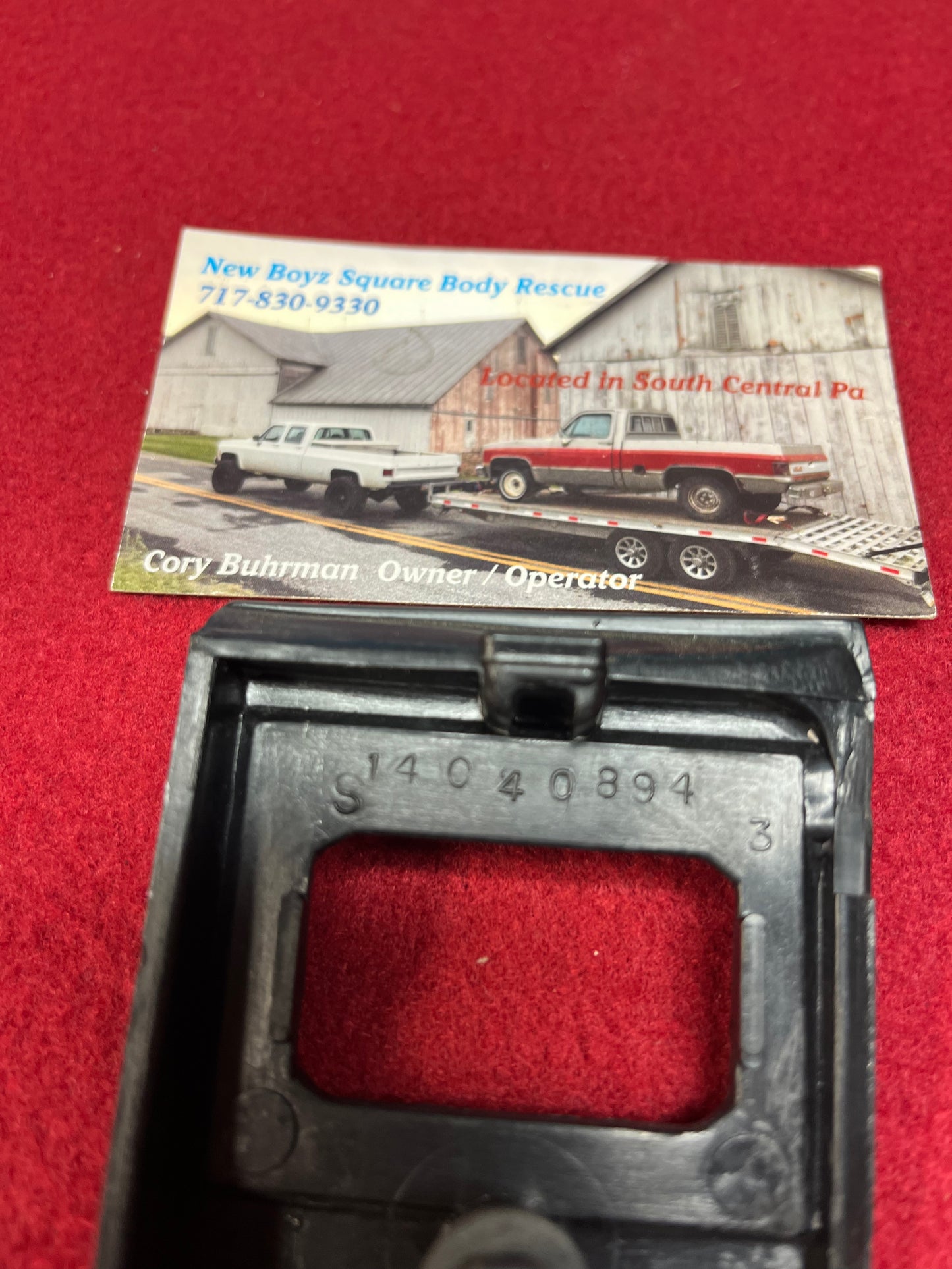 Bezel, Single Switch Dash Bezel Part# 14040894