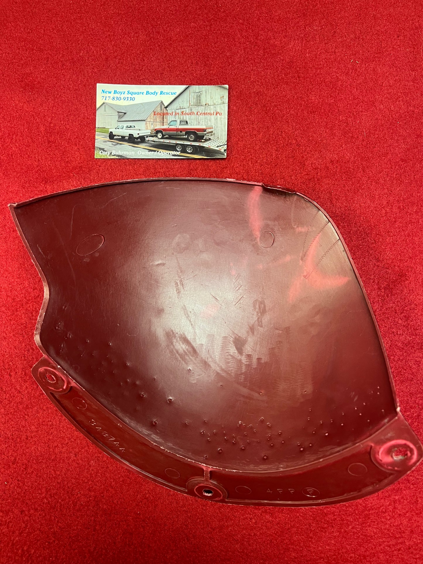 Baffle, Burgundy (81-83) Air Vent Valve Baffle Part# 14036918