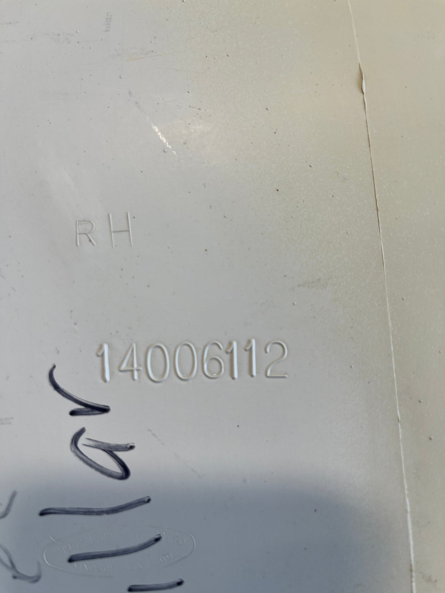 Molding, LH Body Trim B Pillar K5 (Headliner Trim) (White) 14006111