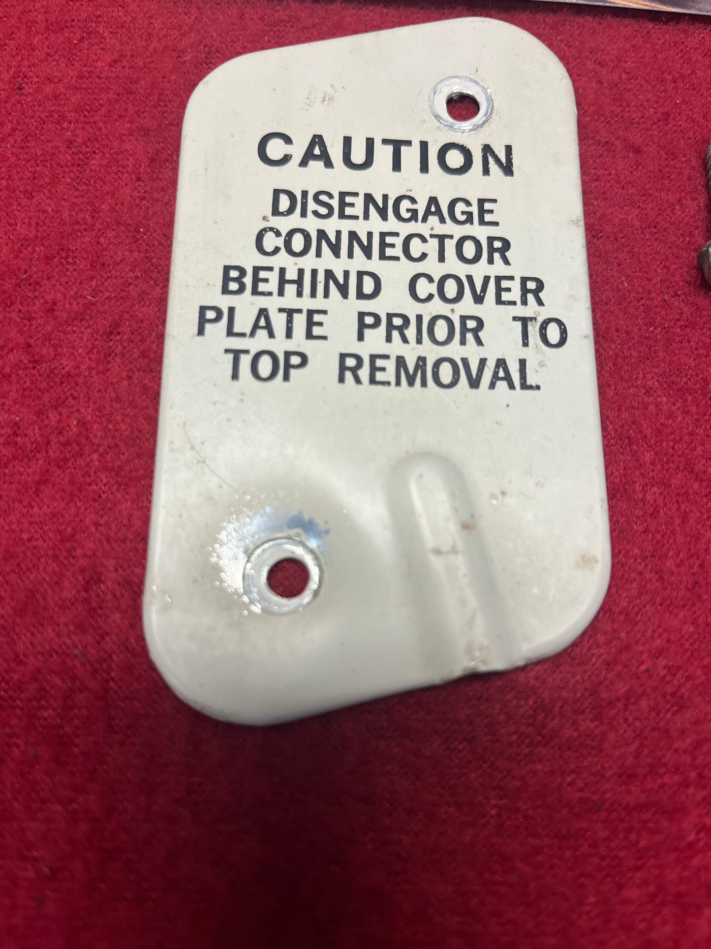 Plate, Dome Light Connection Plate With Wording (Wiring Closure) (Courtesy Lamp) (Blazer / Jimmy) Wiring Closure with Wording