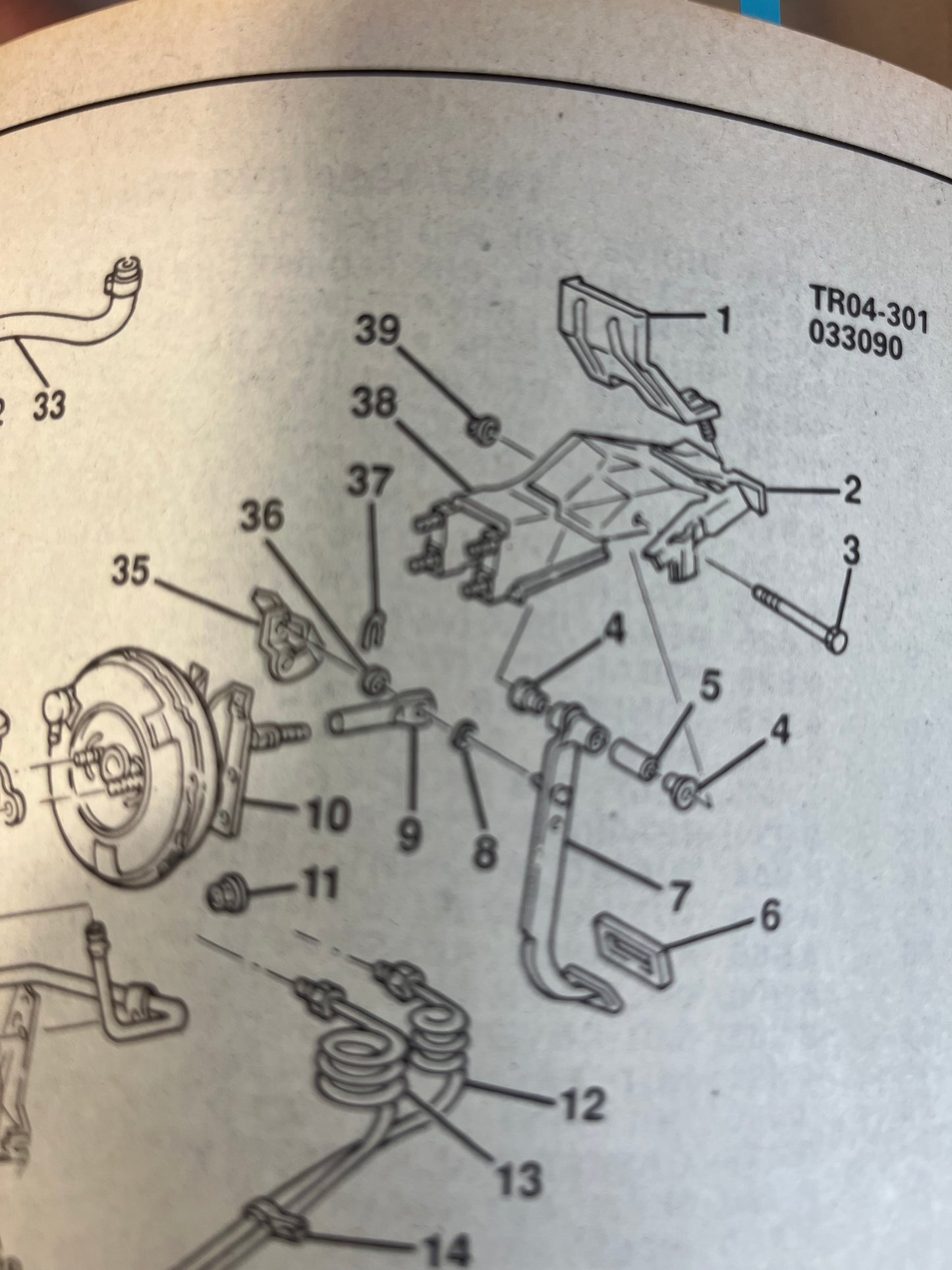 Kit, Brake Pedal Rod Installation Kit; One Retainer & Two Washers (Vacuum Brakes)