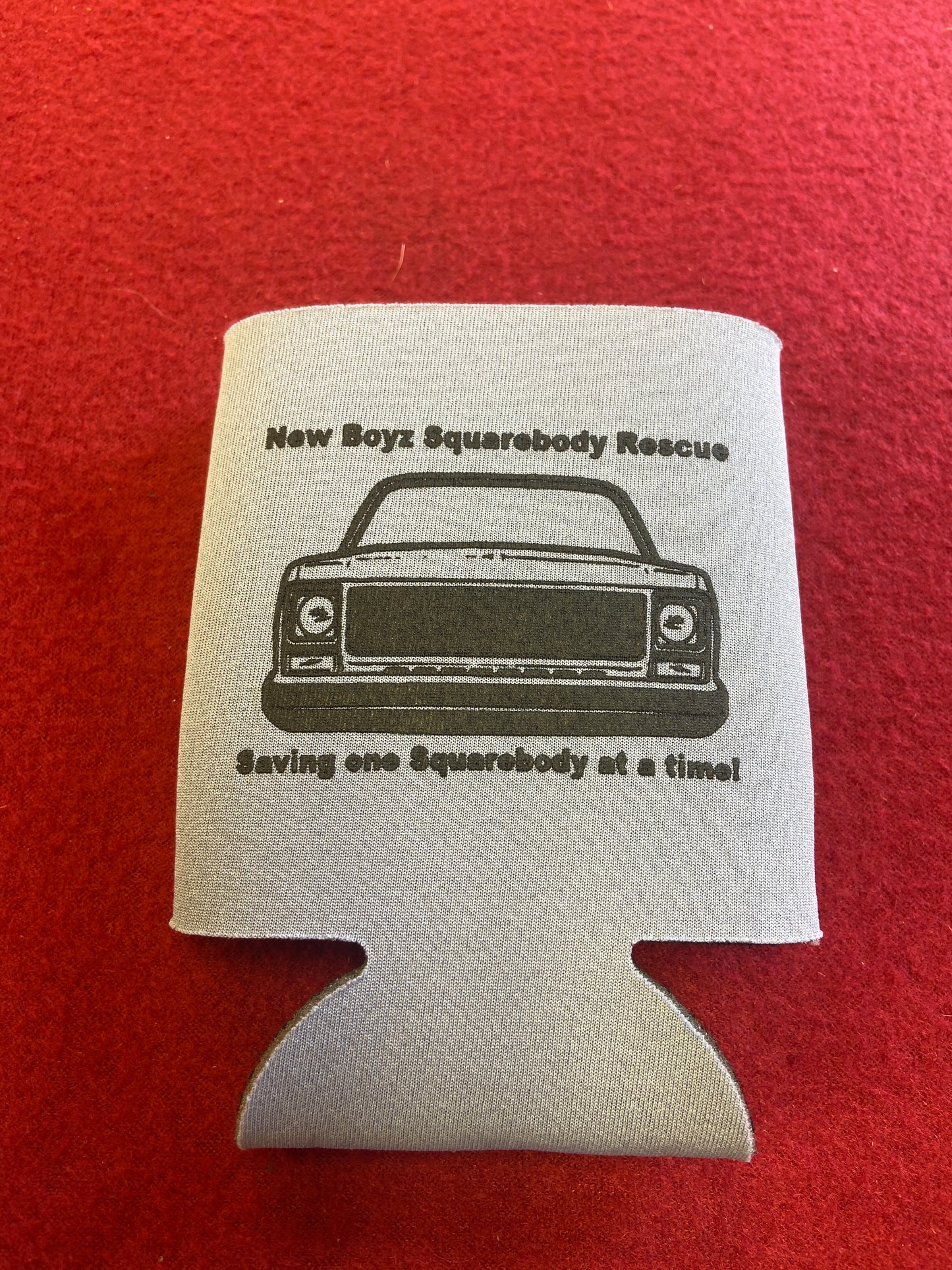 Koozie Grey with Black Logo