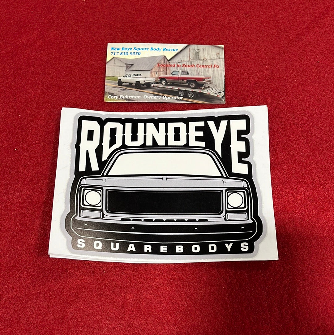 4x5 Sticker Roundeye Sticker Gray 4x5 (Matte Finish) – New Boyz Squarebody Rescue