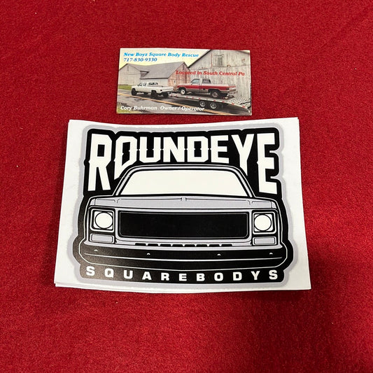 Roundeye Sticker Gray 4x5 (Matte Finish)