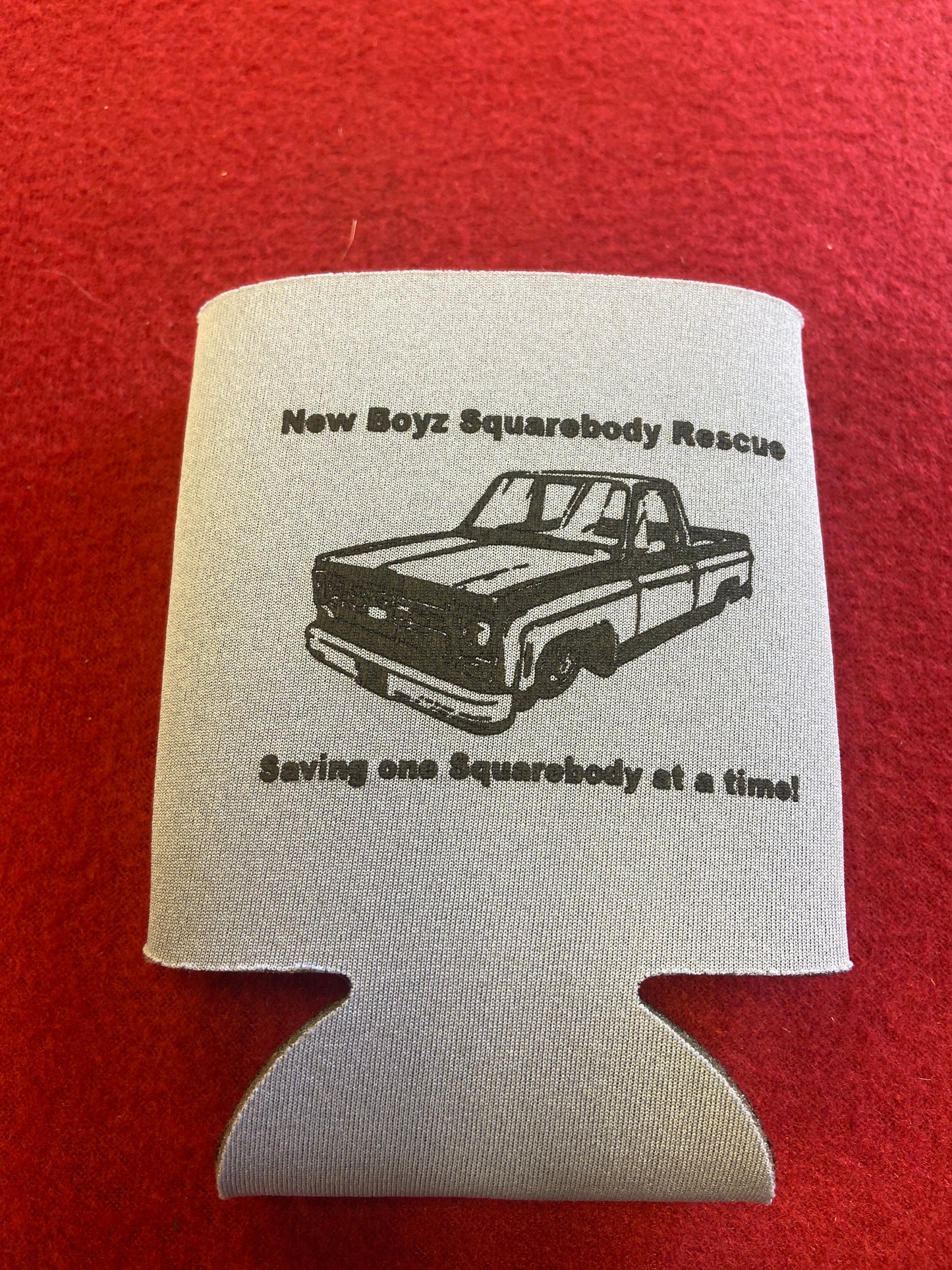 Koozie Grey with Black Logo