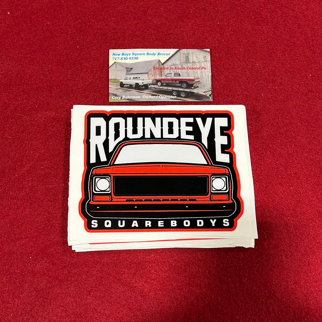 4x5 Sticker Roundeye Sticker Red 4x5 (Gloss Finish) – New Boyz Squarebody Rescue