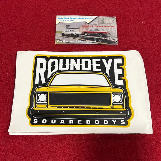 Roundeye Sticker Mustard Yellow 4x5 (Matte Finish)