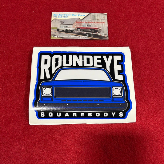 Roundeye Sticker Blue 4x5 (Gloss Finish)