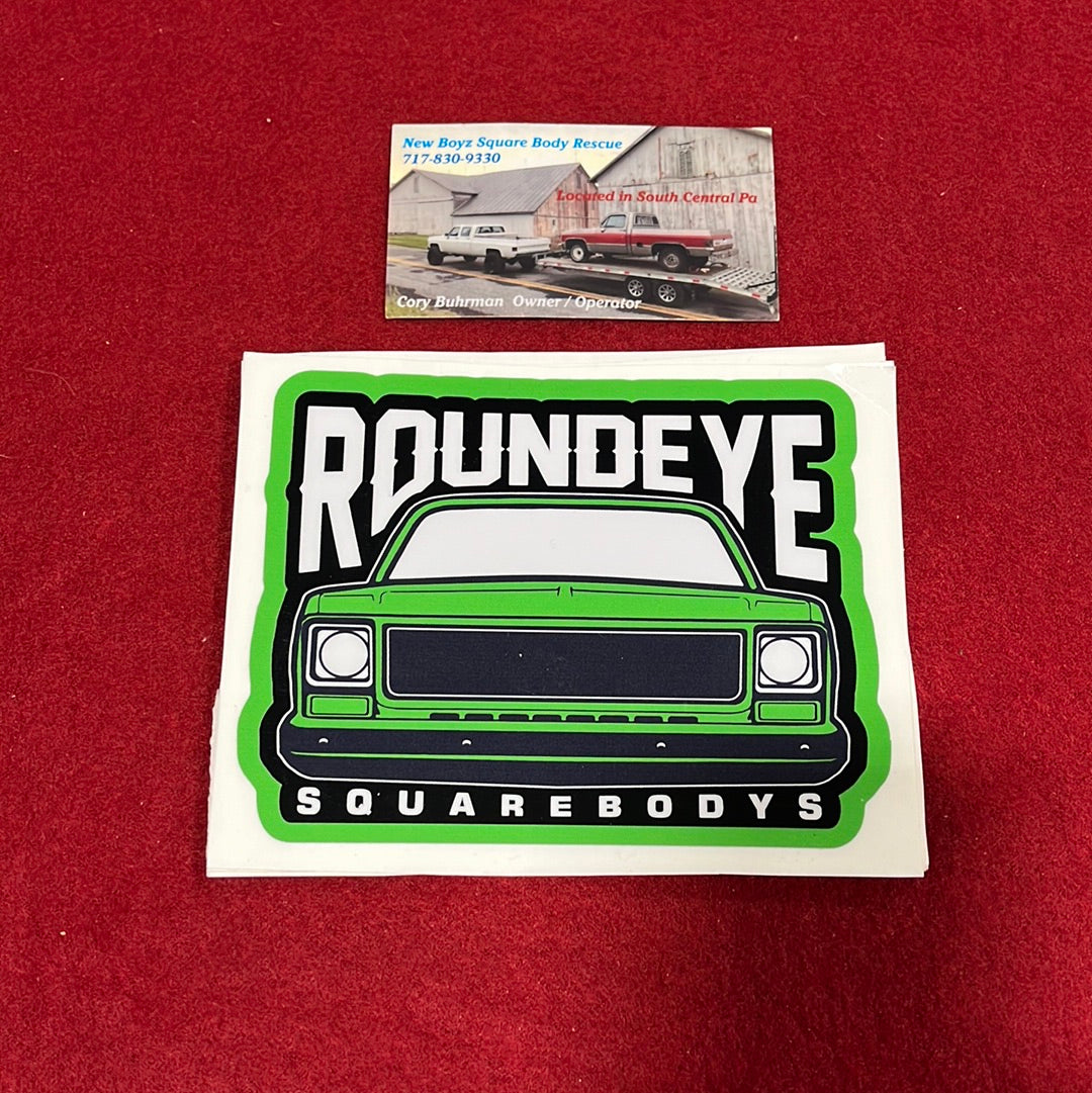 Roundeye Sticker Spring Green 4x5 (Gloss Finish)