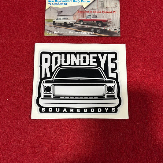 Roundeye Sticker Black Truck / White Grille 3X4 Gloss Finish)