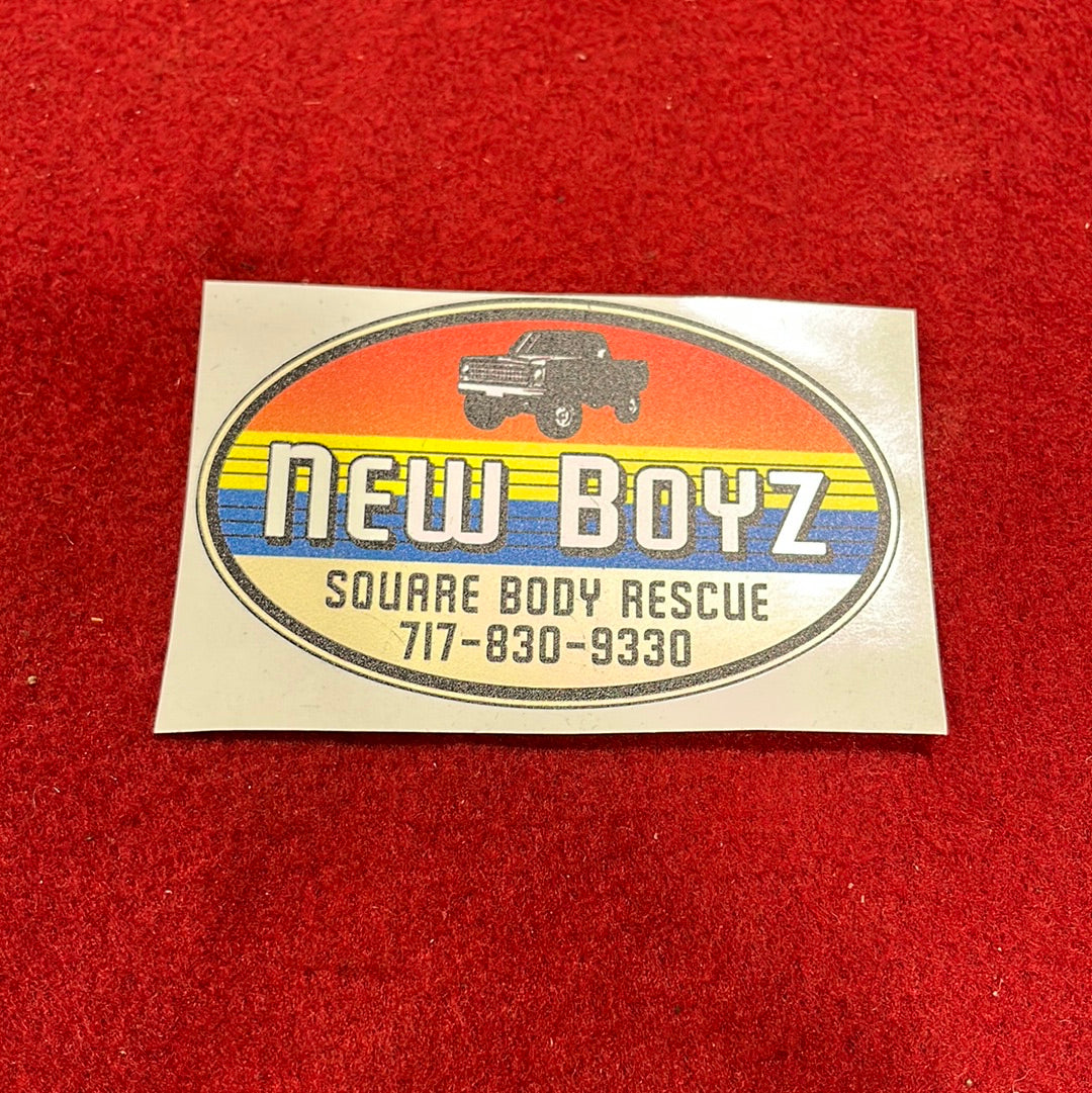 Stateboyzz Sticker New Boyz Window Sticker – New Boyz Squarebody Rescue
