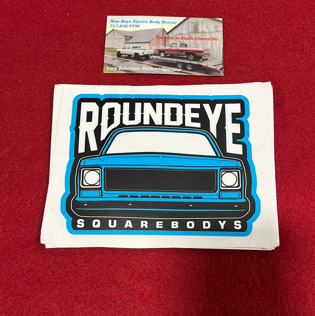 Roundeye Sticker Hawaiian Blue 4x5 (Matte Finish)