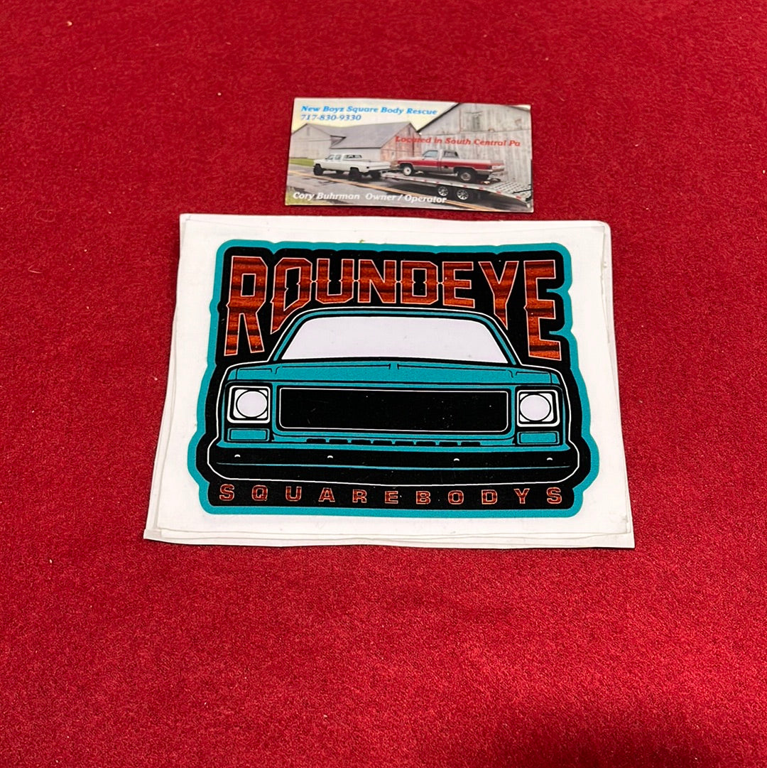 Roundeye Sticker Green Wood 4x5 (Gloss Finish) “Dave Dyck Special”