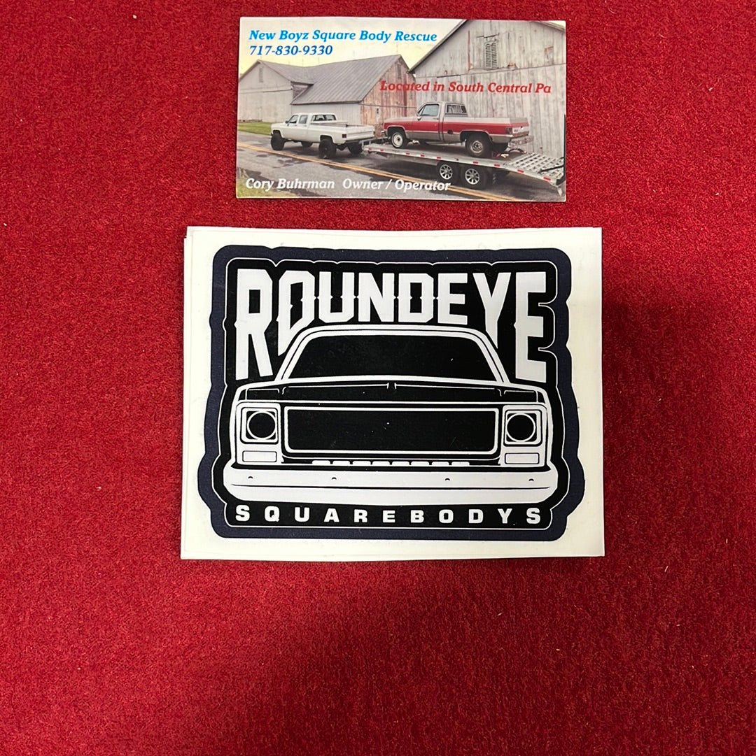 Roundeye Sticker Black Truck / Black Grille 3X4 Gloss Finish)