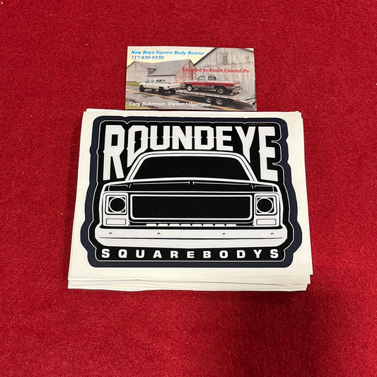 Roundeye Sticker Black Truck / Black Grille 4x5 (Gloss Finish)