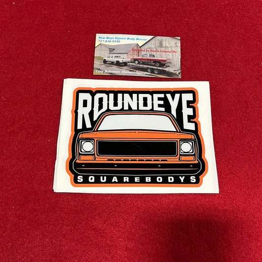 Roundeye Sticker Orange 4x5 (Gloss Finish)