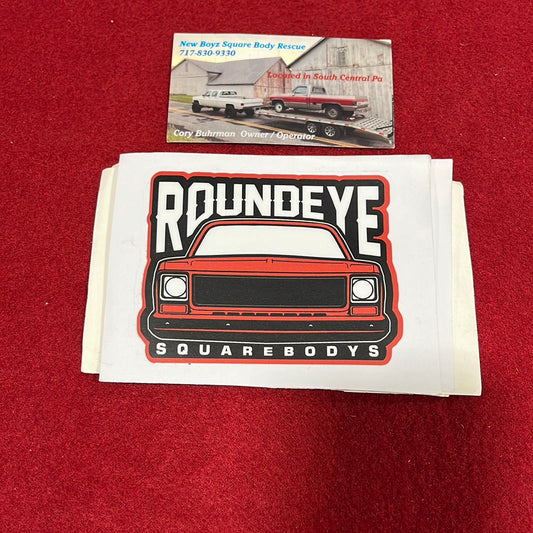 Roundeye Sticker Maroon 3X4 (Matte Finish)