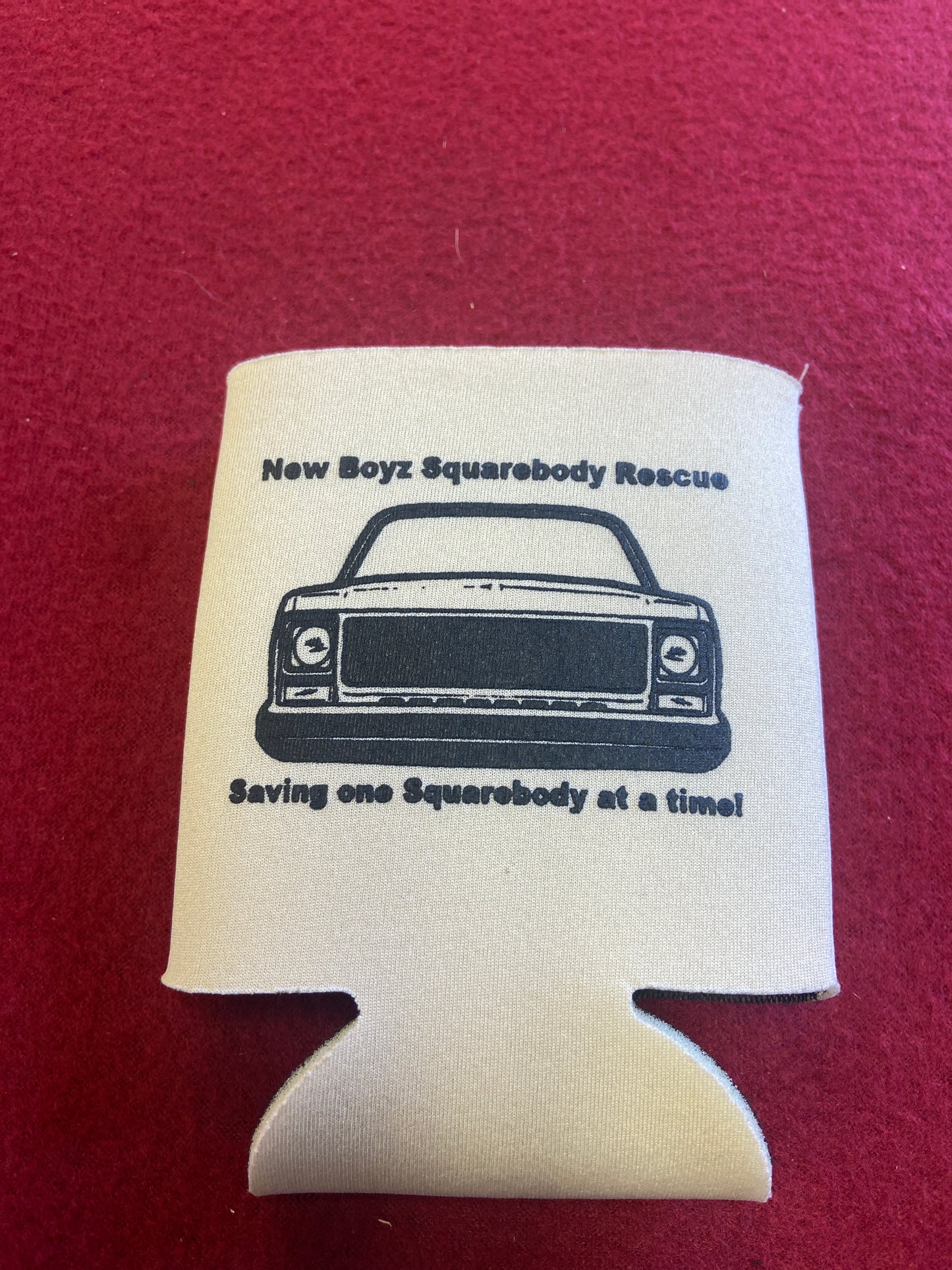 Koozie Tan with black Logo