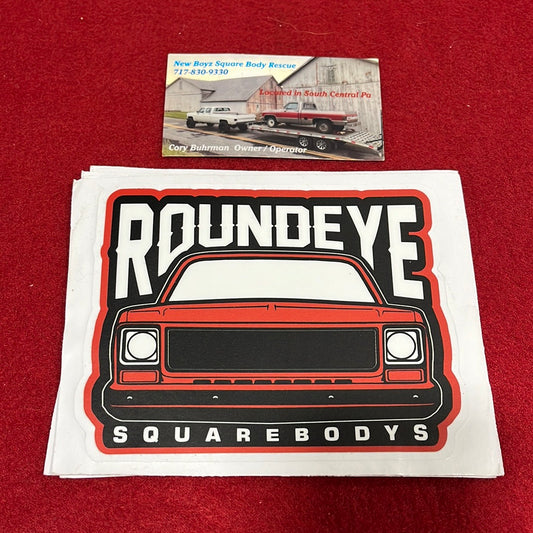 Roundeye Sticker Maroon 4x5 (Matte Finish)