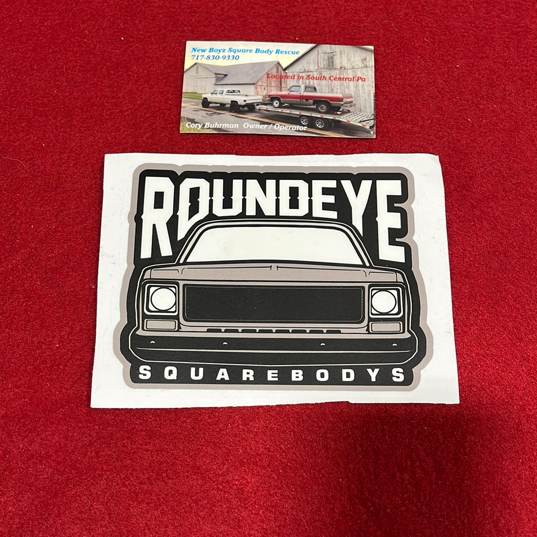 Roundeye Sticker Taupe / Khaki 4x5 (Matte Finish)